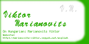 viktor marianovits business card